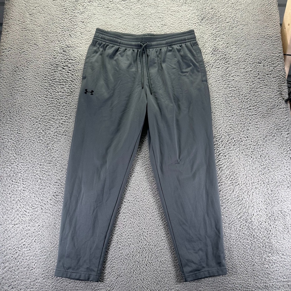 Under Armour Sweatpants Mens XL Gray Polyester Tapered Loose Sports Performance